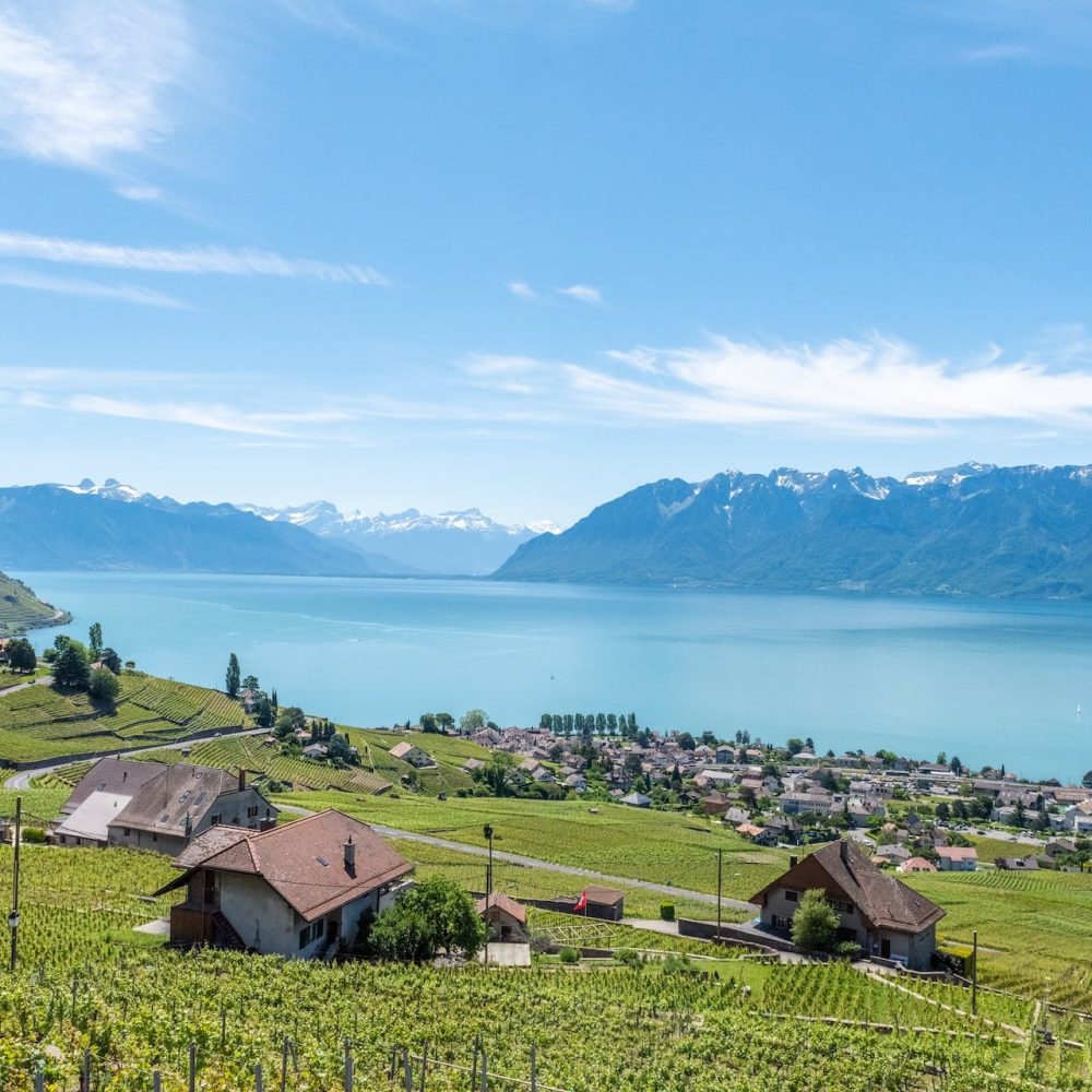 Magnifique vue sur le lac depuis le Valais en Suisse
